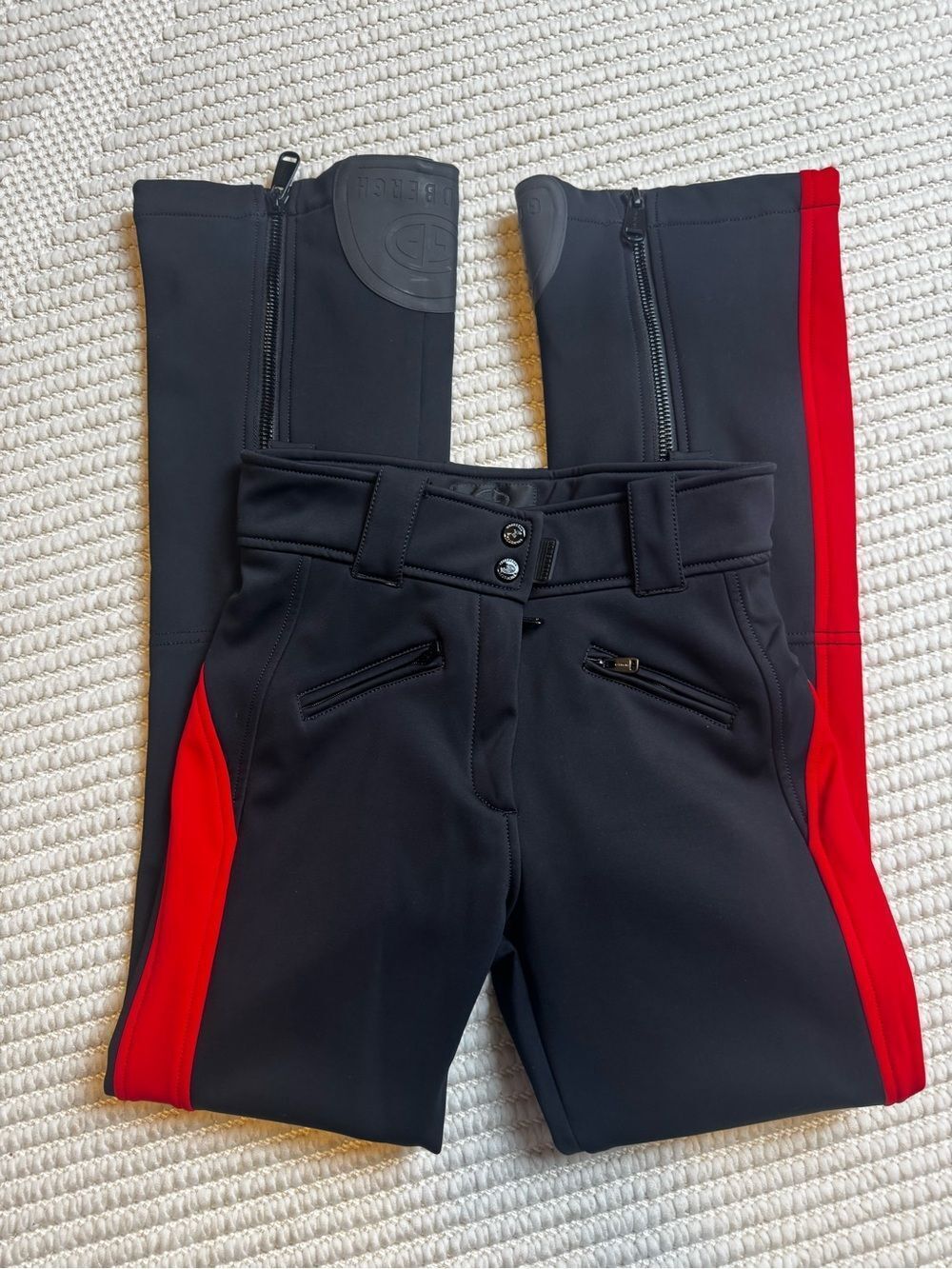 Goldbergh Pippa Runner Ski Pants Waterproof Black Red Flame 6